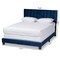 Baxton Studio Clare Navy Blue Velvet Full Size Panel Bed with Tufted Headboard 163-10498 - alternate 4